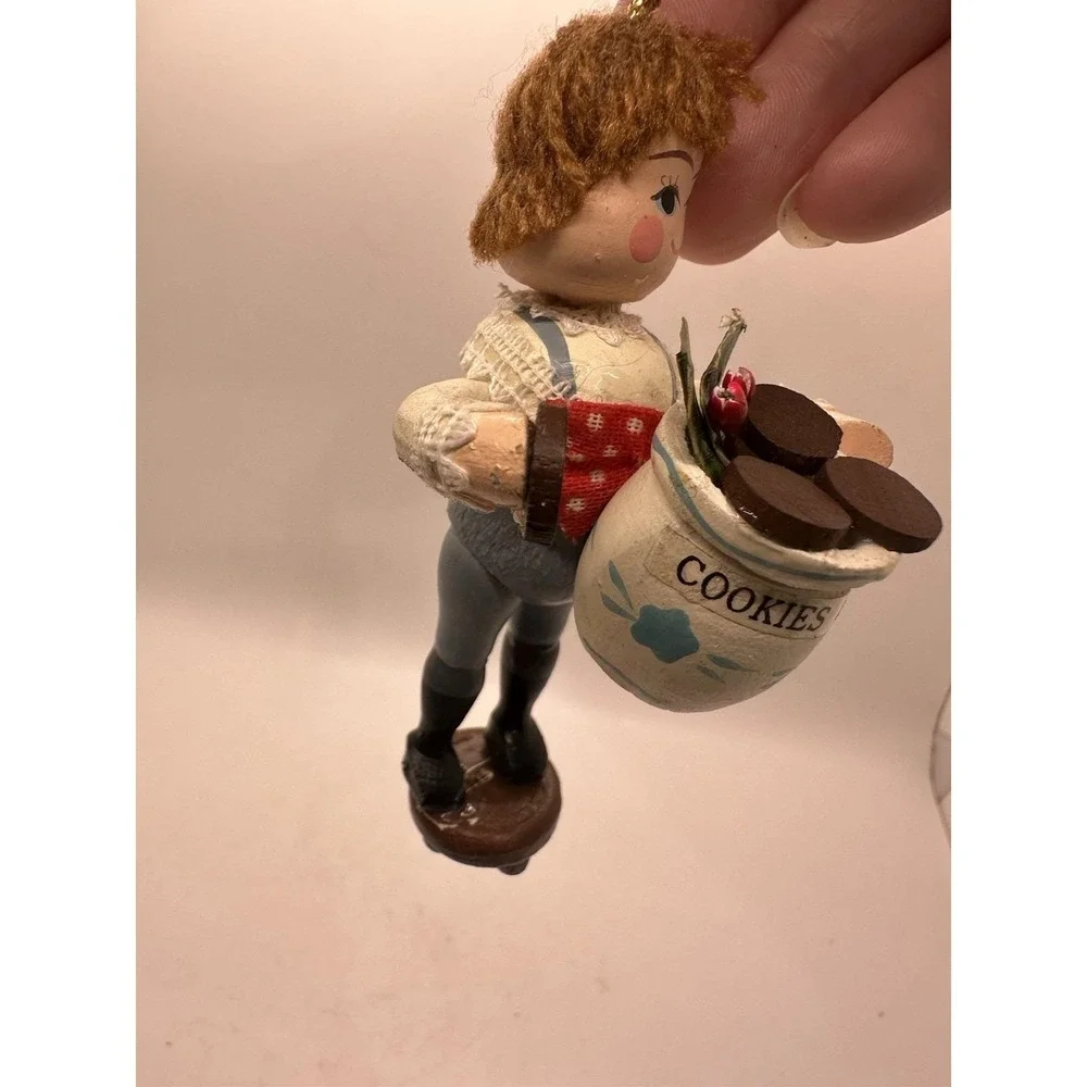 Vintage Kurt S Adler Child Cookie Jar Ornament Santa's World 1983